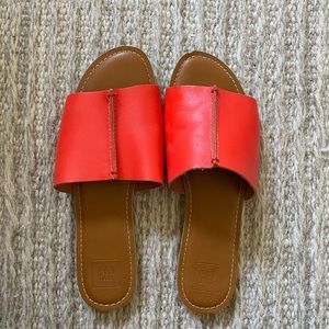 Florescent red/orange slips, size 8